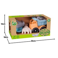 Игрушечный набор для песка с грузовиком Woopie, оранжевый цена и информация | Игрушки для песка, воды, пляжа | kaup24.ee