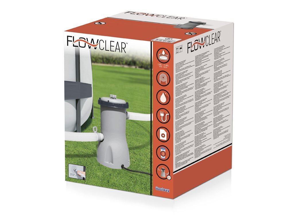 Basseinipump koos filtriga Bestway Flowclear, 1 tk, 3028 l/h. 3m3/h Bestway hind ja info | Basseini filtrid | kaup24.ee