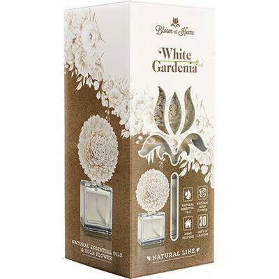 BLOOM AT HOME - White Gardenia, värvimuutev lill, naturaalsetes essentsidest lõhnastaja 100ML. цена и информация | Kodulõhnastajad | kaup24.ee