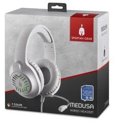 Juhtmega kõrvaklapid Spartan Gear - Medusa (Ühildub PC, PS4, PS5.XBOX1, XBOX series x/s, Switch) Valge/Hall hind ja info | Kõrvaklapid | kaup24.ee