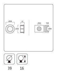 Lükanduste käepide 337.21 CR, 35mm, kroom, 4 tk. цена и информация | Дверные ручки | kaup24.ee