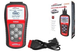 Konwei KW808 OBDII/EOBD диагностический сканер, диагностический инструмент цена и информация | Дополнительные принадлежности | kaup24.ee