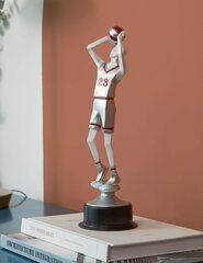 Cтатуэтка-баскетболист Amoy-Art, 30 см, серебренная цена и информация | Детали интерьера | kaup24.ee