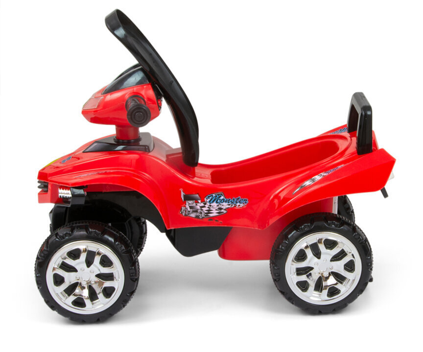 Pealeistutav auto Monster Milly Mally, must/punane hind ja info | Imikute mänguasjad | kaup24.ee