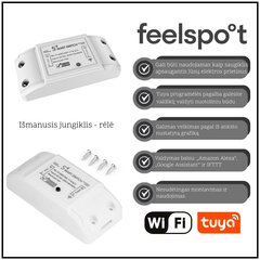 Nutilüliti - relee Feelspot FS-WB01W Wi-fi, Tuya цена и информация | Выключатели, розетки | kaup24.ee