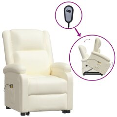 vidaXL elektriline massaažitool, kreem, kunstnahk цена и информация | Кресла для отдыха | kaup24.ee
