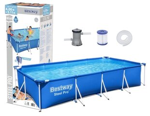 Raambassein 400 x 211 x 81 cm, Bestway hind ja info | Basseinid | kaup24.ee