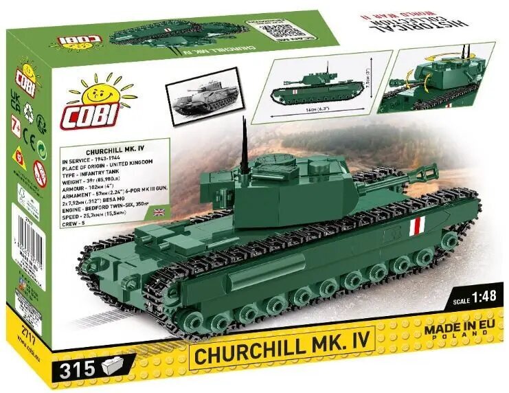 Klotsid HC II Maailmasõja Churchill MK.IV 315 elementi hind ja info | Klotsid ja konstruktorid | kaup24.ee