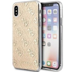 Guess iPhone X/ iPhone XS GUHCPXPCU4GLGO gold hard case 4G Glitter цена и информация | Чехлы для телефонов | kaup24.ee