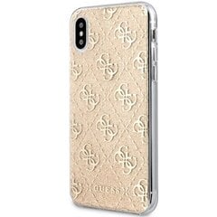 Guess iPhone X/ iPhone XS GUHCPXPCU4GLGO gold hard case 4G Glitter цена и информация | Чехлы для телефонов | kaup24.ee