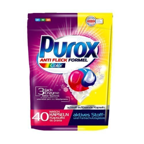 Pesukapslid Purox Color, 40 tk. hind ja info | Pesuvahendid | kaup24.ee
