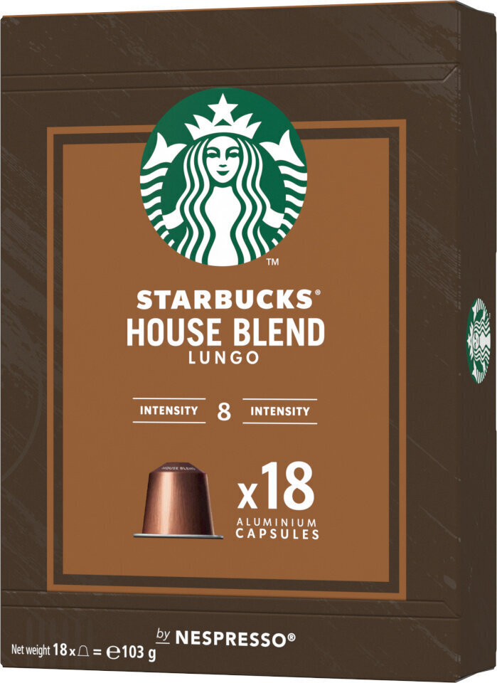 Starbucks Nespresso House Blend kohvikapslid, 18 tk. hind ja info | Kohv, kakao | kaup24.ee