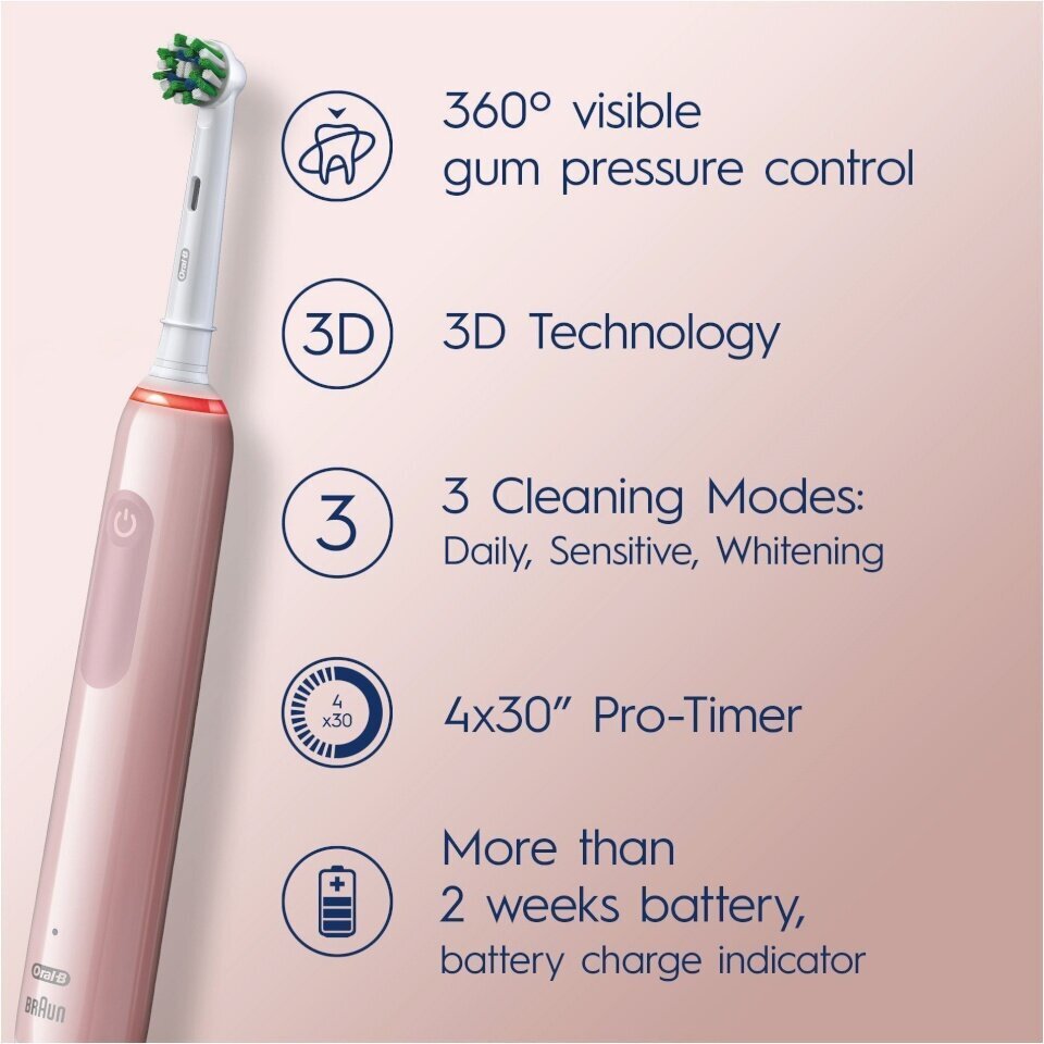 Oral-B Pro 3 3400N цена и информация | Elektrilised hambaharjad | kaup24.ee