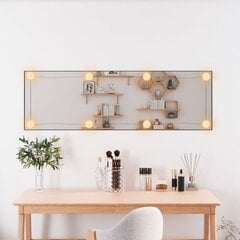 vidaXL seinapeegel LED-tuledega, 30 x 100 cm, klaas, ristkülik hind ja info | Peeglid | kaup24.ee