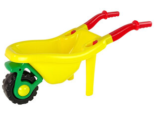Пластиковая тачка для детей, желтая цена и информация | Игрушки для песка, воды, пляжа | kaup24.ee