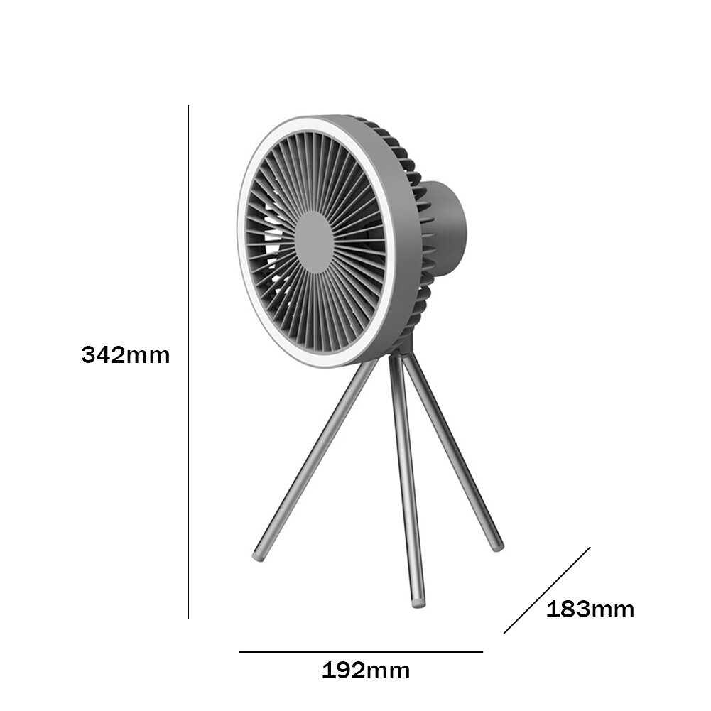 Juhtmeta ventilaator koos rõngastulega, laetav 10000 mAh, DQ212 hind ja info | Ventilaatorid | kaup24.ee