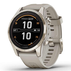 Garmin fēnix® 7S Pro Sapphire Solar Soft Gold/Light Sand hind ja info | Nutikellad (smartwatch) | kaup24.ee