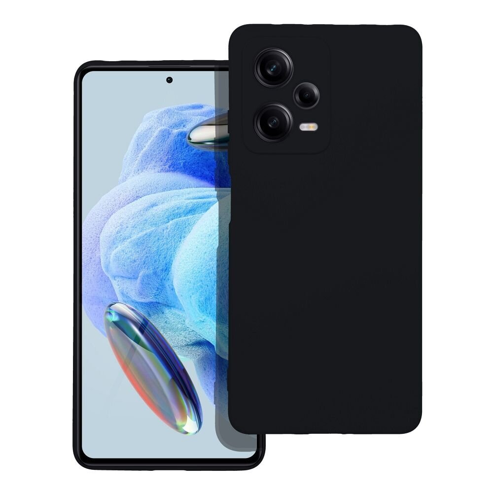 Telefoniümbris Silicone - Xiaomi Redmi Note 12 Pro 5G, must hind ja info | Telefoni kaaned, ümbrised | kaup24.ee