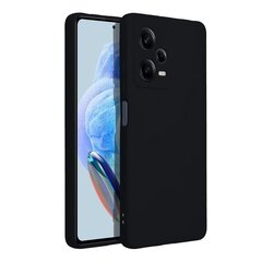 Telefoniümbris Silicone - Xiaomi Redmi Note 12 Pro+ 5G, must hind ja info | Telefoni kaaned, ümbrised | kaup24.ee