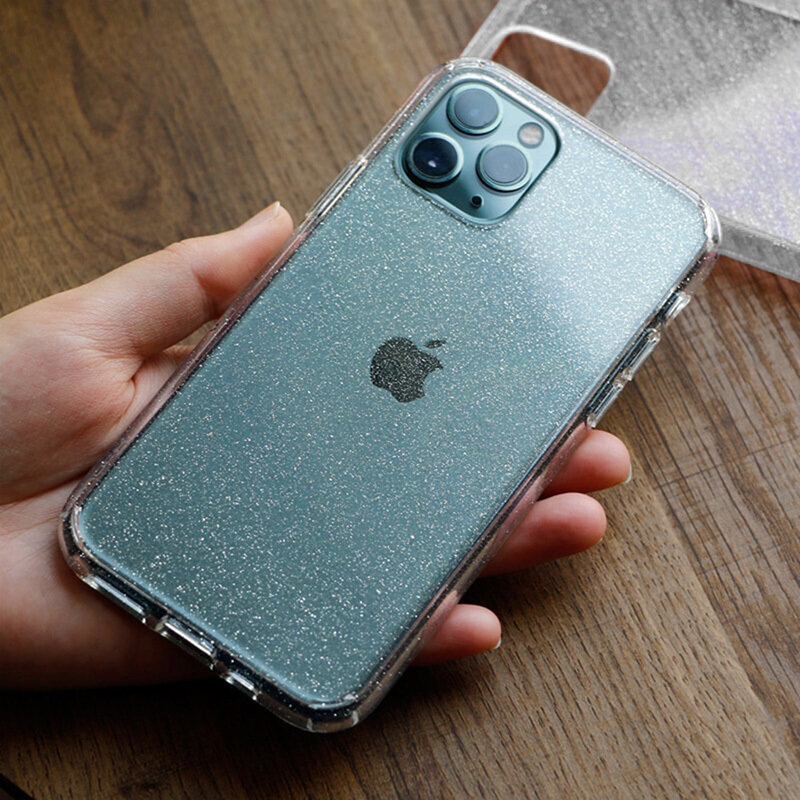 Telefoniümbris Crystal Glitter iPhone 14 Pro Max, läbipaistev hind ja info | Telefoni kaaned, ümbrised | kaup24.ee