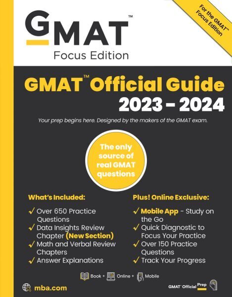 GMAT Official Guide 2023-2024: Book plus Online Question Bank цена и информация | Ühiskonnateemalised raamatud | kaup24.ee