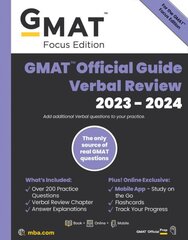 GMAT Official Guide Verbal Review 2023-2024: Book plus Online Question Bank цена и информация | Книги по социальным наукам | kaup24.ee