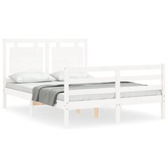 Каркас для кровати, 140x200 см, белый цена и информация | Кровати | kaup24.ee