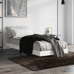 vidaXL voodiraam, kõrgläikega valge, 75x190 cm, tehispuit цена и информация | Кровати | kaup24.ee