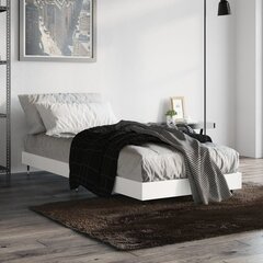 vidaXL voodiraam, valge, 90x190 cm, tehispuit цена и информация | Кровати | kaup24.ee