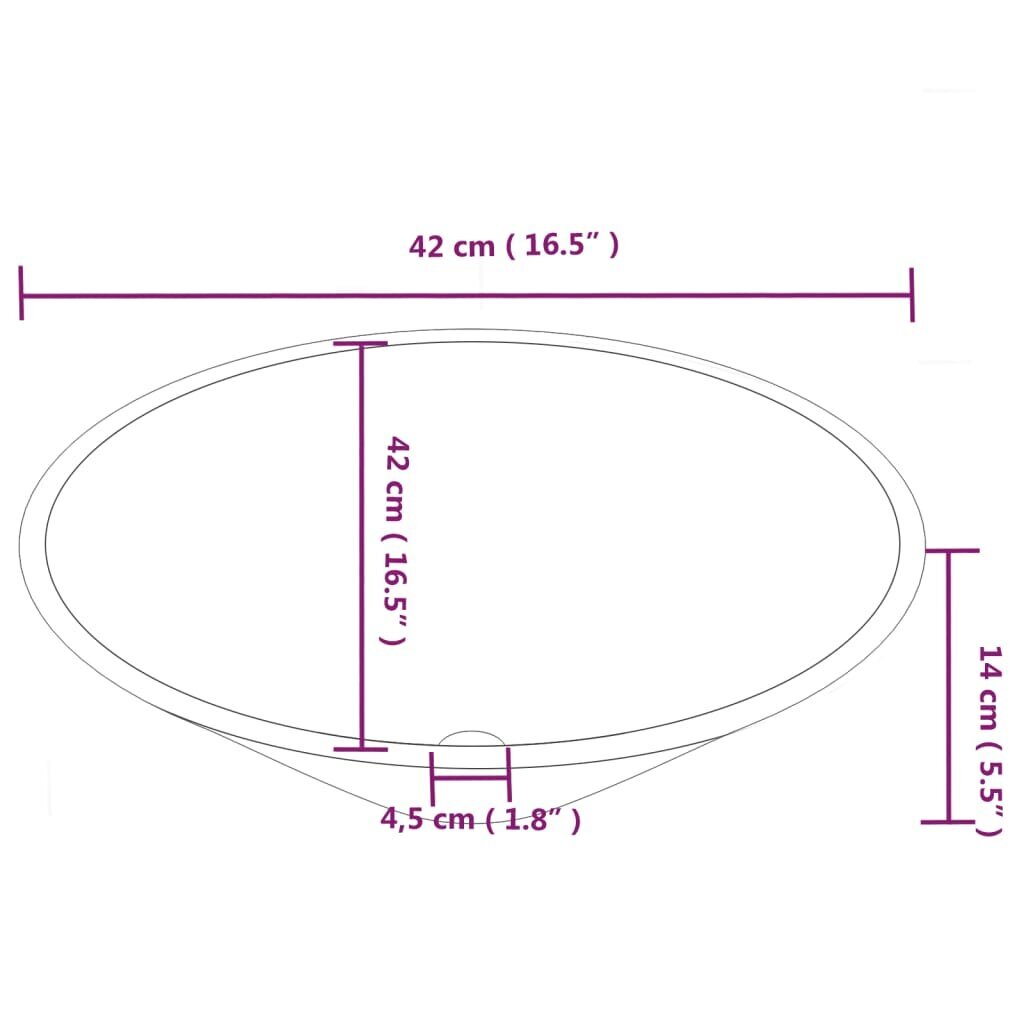 vidaXL valamud 2 tk, valge, 42 x 42 x 14 cm, keraamiline цена и информация | Kraanikausid, valamud | kaup24.ee