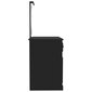 vidaXL tualettlaud LED-iga, must, 90 x 50 x 132,5 cm, tehispuit hind ja info | Tualettlauad | kaup24.ee