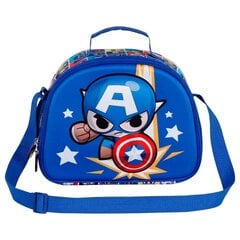 Lõunasöögikott Marvel Avengers Captain America Punch 3D hind ja info | Koolikotid, sussikotid | kaup24.ee