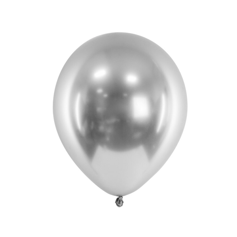 Läikivad õhupallid, hõbe, 10 tk. hind ja info | Õhupallid | kaup24.ee