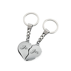 Брелок для ключей для пары "Его и Ее", серебро цена и информация | Брелки | kaup24.ee