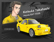 Konstruktor auto CaDA Mazda RX-7 FD3S Initial D 66 tk, 1:35 hind ja info | Klotsid ja konstruktorid | kaup24.ee