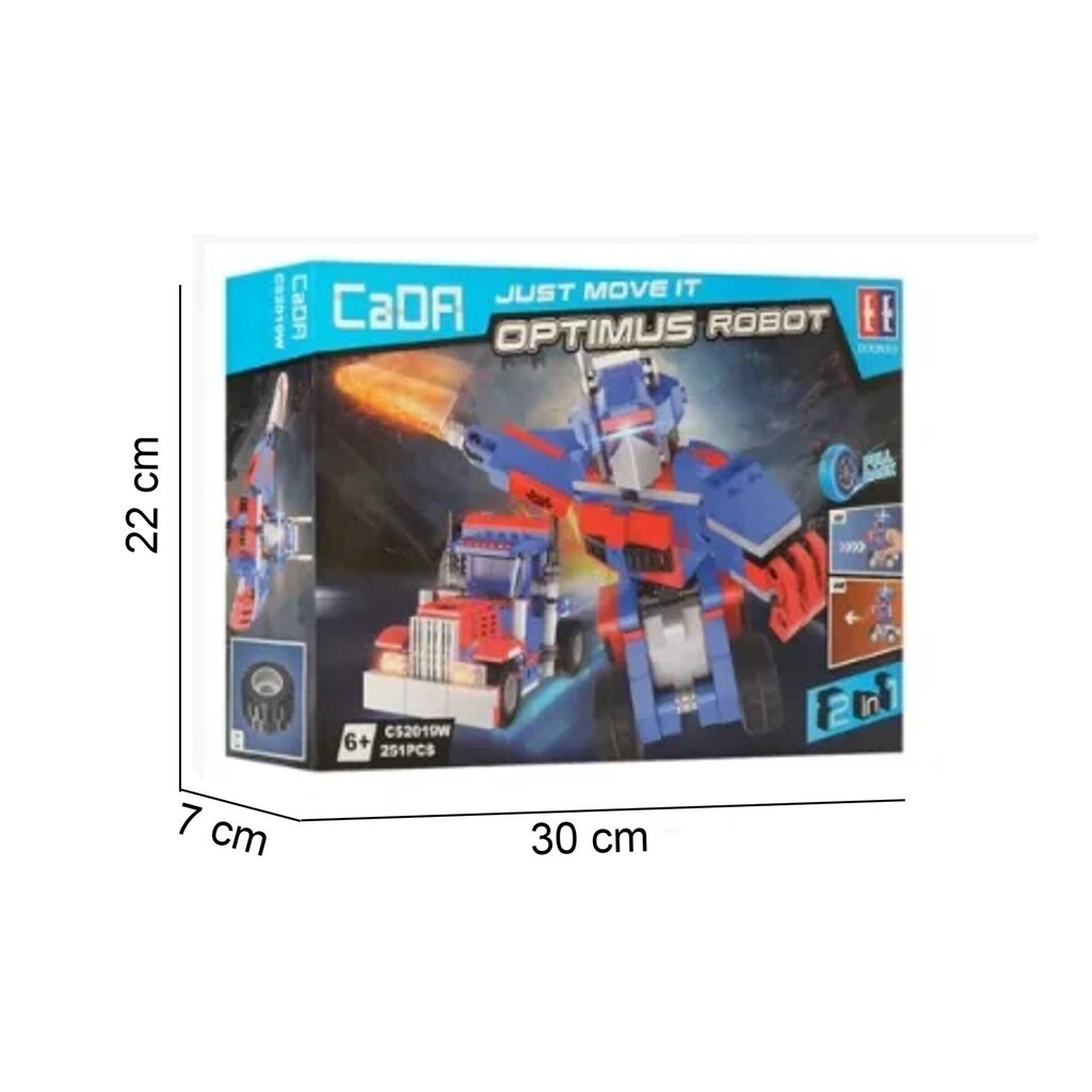 Konstruktor CaDA Optimus Robot 2-in-1 C52019W 251 tk hind ja info | Klotsid ja konstruktorid | kaup24.ee