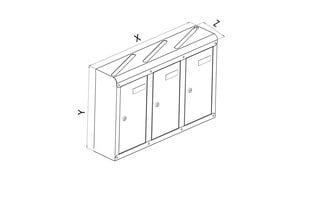 Postkast PD 943, hall hind ja info | Postkastid, majade numbrid | kaup24.ee