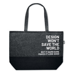 Сумка для покупок из эко-фетра Design won't save the world цена и информация | Сумки для покупок | kaup24.ee
