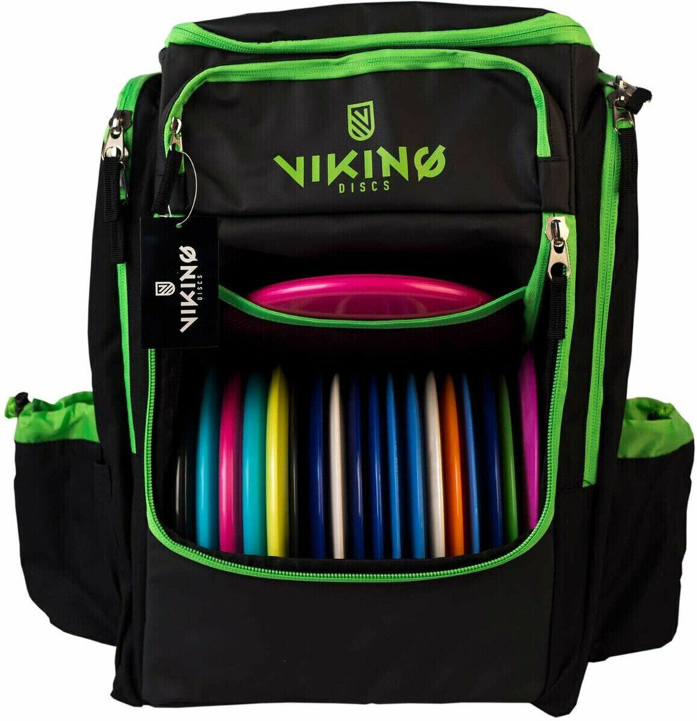 Discgolfi seljakott Viking Discs Tour Bag, must/roheline цена и информация | Discgolf | kaup24.ee