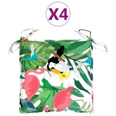 vidaXL tooli istmepadjad 4 tk, mitmevärviline, 40 x 40 x 7 cm kangas hind ja info | Toolipadjad ja -katted | kaup24.ee