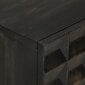 vidaXL puhvetkapp, must, 55 x 34 x 75 cm, mangopuit ja raud цена и информация | Elutoa väikesed kapid | kaup24.ee
