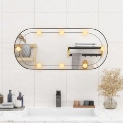vidaXL seinapeegel LED-tuledega, 35 x 80 cm, klaas, ovaalne цена и информация | Подвесные зеркала | kaup24.ee