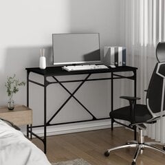 vidaXL kirjutuslaud, must, 100 x 50 x 75 cm, tehispuit ja raud hind ja info | Arvutilauad, kirjutuslauad | kaup24.ee