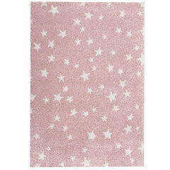 Vaip lastetuppa, Candy Stars roosiline vaip, 120 x 170 x 1 cm, roosa hind ja info | Vaibad | kaup24.ee