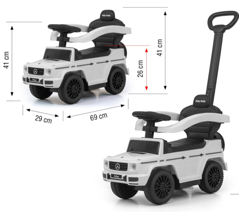 Pealeistutav auto ja lükatav auto, Mercedes G350d, mitmevärviline hind ja info | Imikute mänguasjad | kaup24.ee