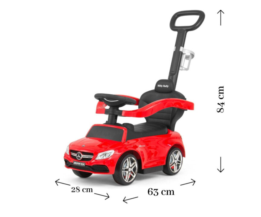 Pealeistutav auto ja lükatav auto, Mercedes AMG C63 Coupe, mitmevärviline цена и информация | Imikute mänguasjad | kaup24.ee