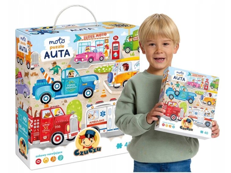Puzzle CzuCzu Moto Cars 40 tükki hind ja info | Arendavad mänguasjad | kaup24.ee