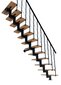 Moodul trepp Comfort Top Minka, Must / Pöök. Komplekti kõrgus: 312 cm hind ja info | Trepid | kaup24.ee