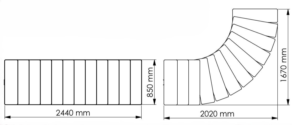 Moodul trepp Comfort Top Minka, Hõbe / Pöök. Komplekti kõrgus: 312 cm цена и информация | Trepid | kaup24.ee