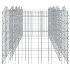 vidaXL kaarekujuline gabioon taimelava, 400x100x100 cm, tsingitud raud цена и информация | Заборы и принадлежности к ним | kaup24.ee